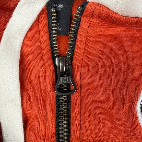 Harley Davidson Women's Classic Orange Black White Colorblock Hoodie Size M - Picture 8 of 16